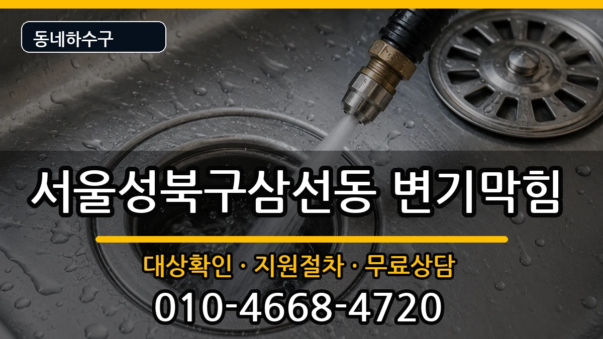 서울성북구삼선동  변기막힘 비용형
