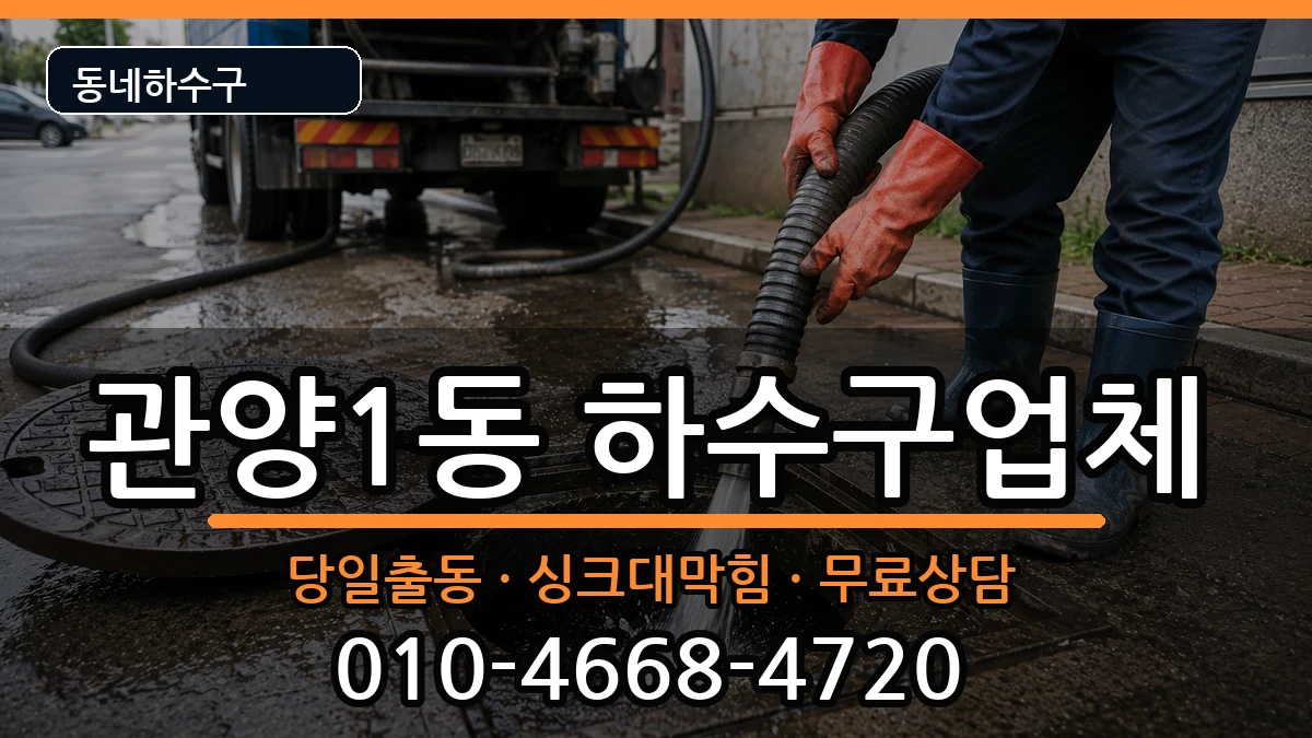 경기안양시동안구관양1동 하수구막힘 증상 처리 안내 이미지 2