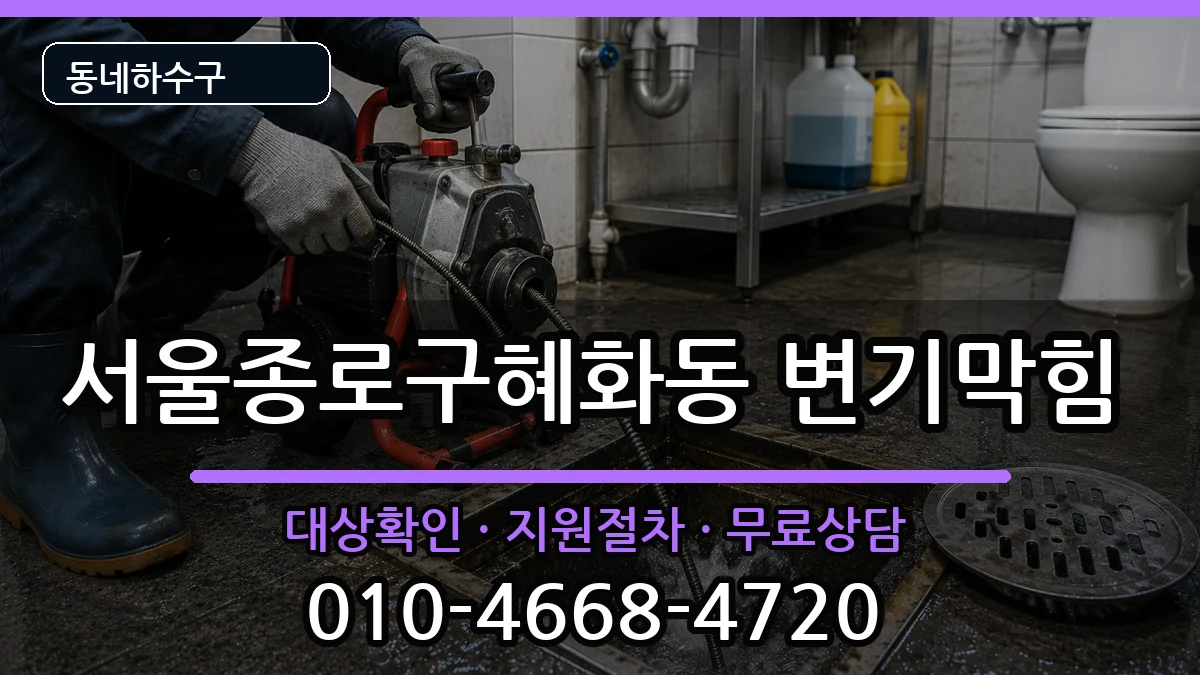 서울종로구혜화동 변기막힘 증상 처리 안내 이미지 2