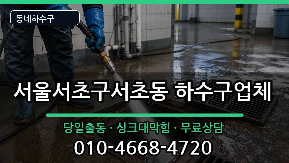 서울서초구서초동  하수구막힘 지역형