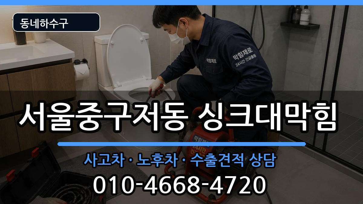 서울중구저동 싱크대막힘 서울중구저동 싱크대막힘 증상 처리 안내 이미지 2