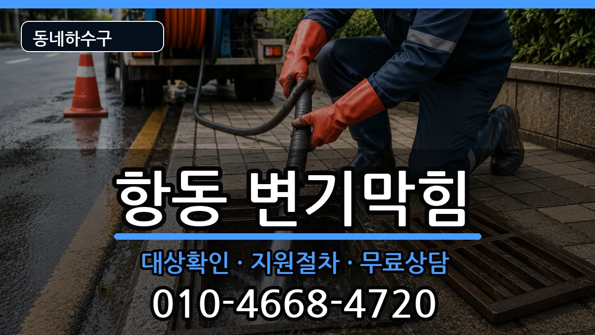 경기하남시항동 변기막힘 증상 처리 안내 이미지 1