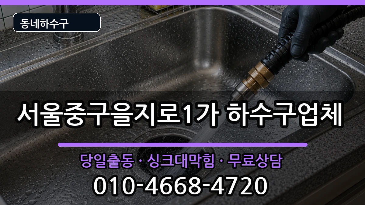 서울중구을지로1가 하수구막힘 증상 처리 안내 이미지 2