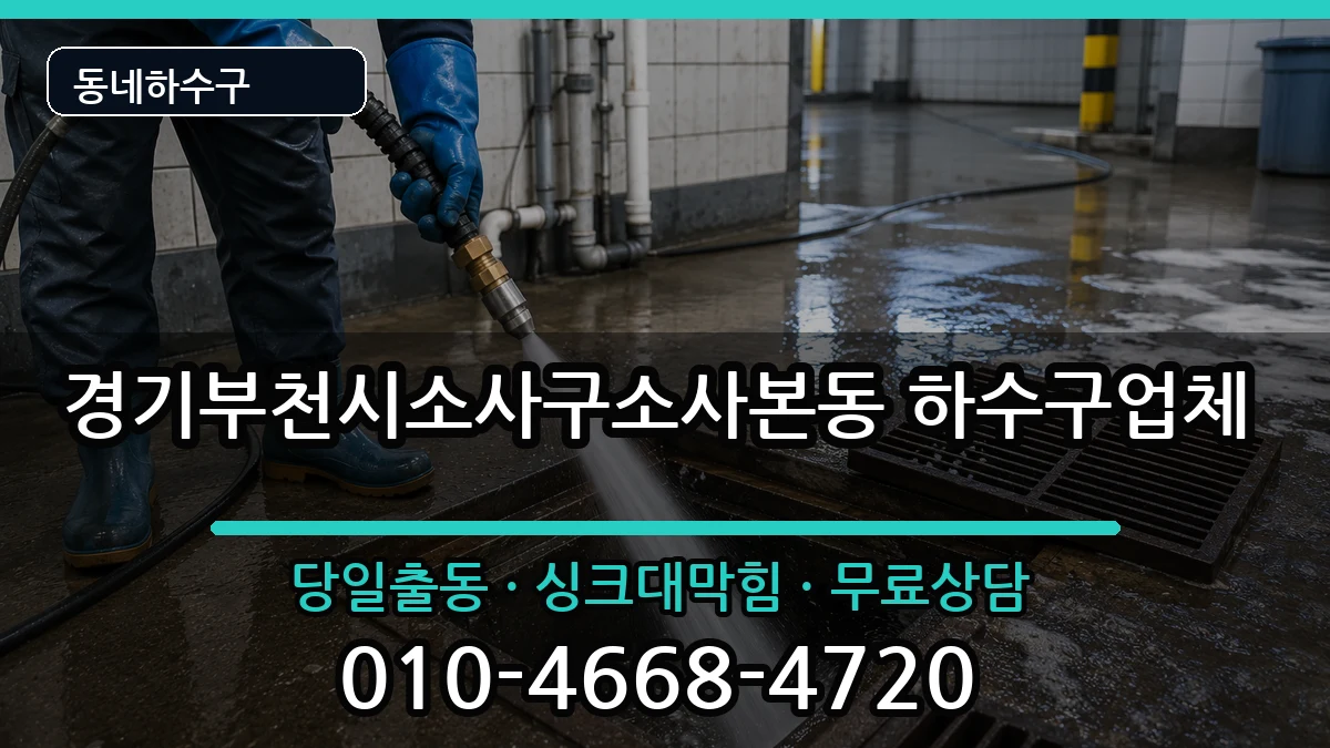 경기부천시소사구소사본동  하수구막힘 지역형