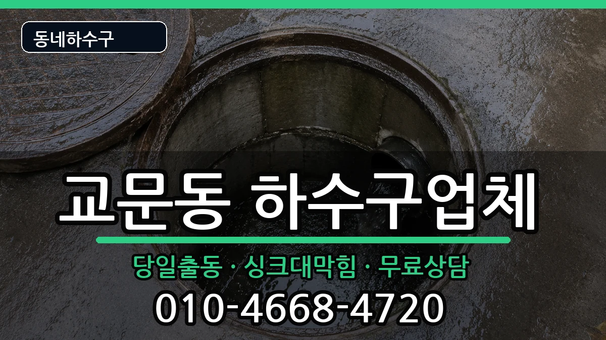 경기구리시교문동 하수구막힘 경기구리시교문동 하수구막힘 증상 처리 안내 이미지 1