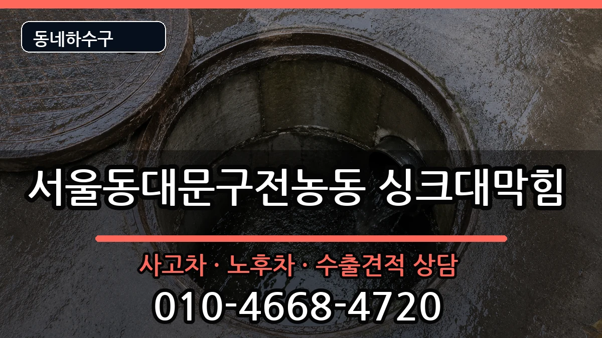 서울동대문구전농동 싱크대막힘 서울동대문구전농동 싱크대막힘 증상 처리 안내 이미지 1