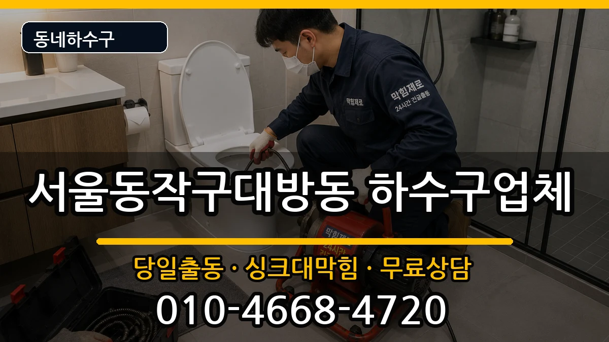 서울동작구대방동 하수구막힘 서울동작구대방동 하수구막힘 증상 처리 안내 이미지 2