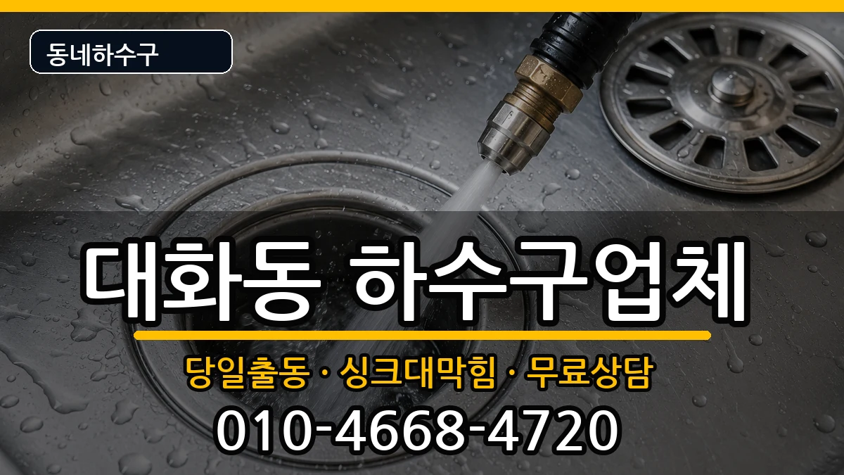 경기고양시일산서구대화동  하수구막힘 비용형