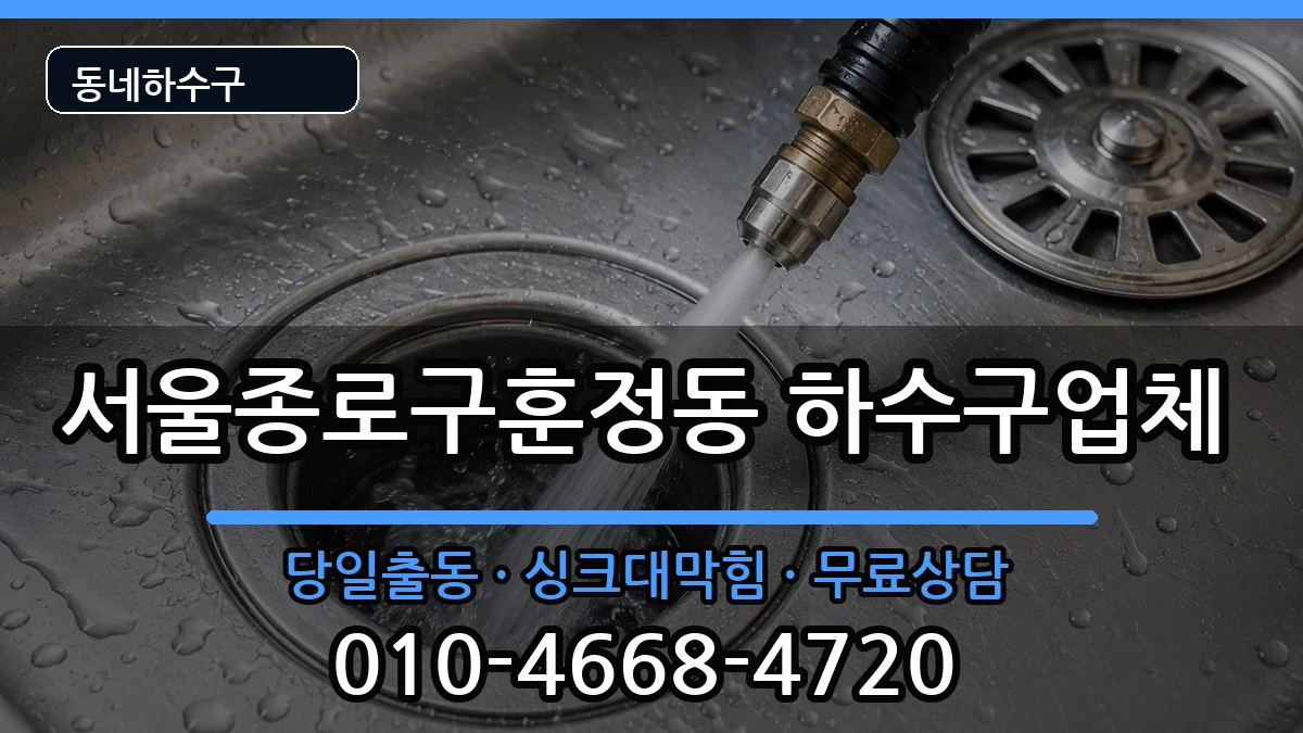 서울종로구훈정동 하수구막힘 서울종로구훈정동 하수구막힘 증상 처리 안내 이미지 1