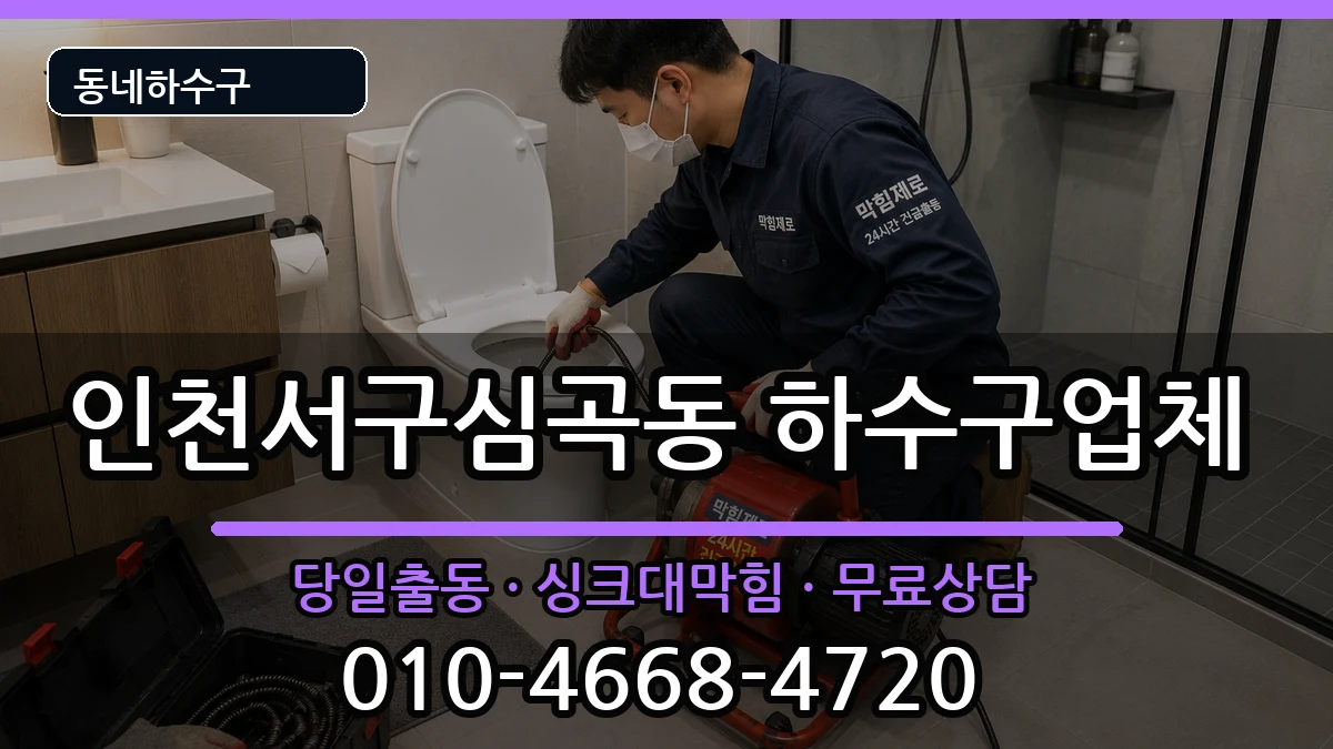 인천서구심곡동  하수구막힘 사례형