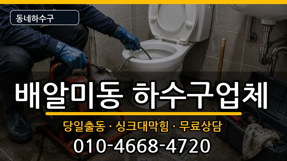 경기하남시배알미동  하수구막힘 비교형