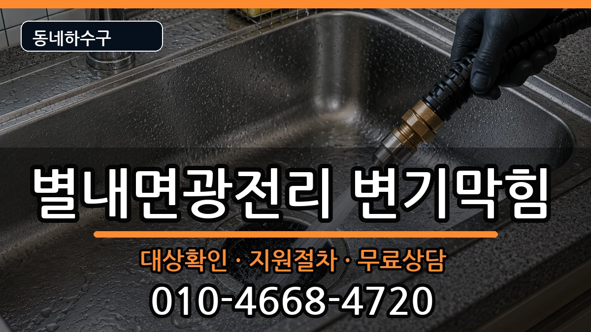 경기남양주시별내면광전리 변기막힘 증상 처리 안내 이미지 3