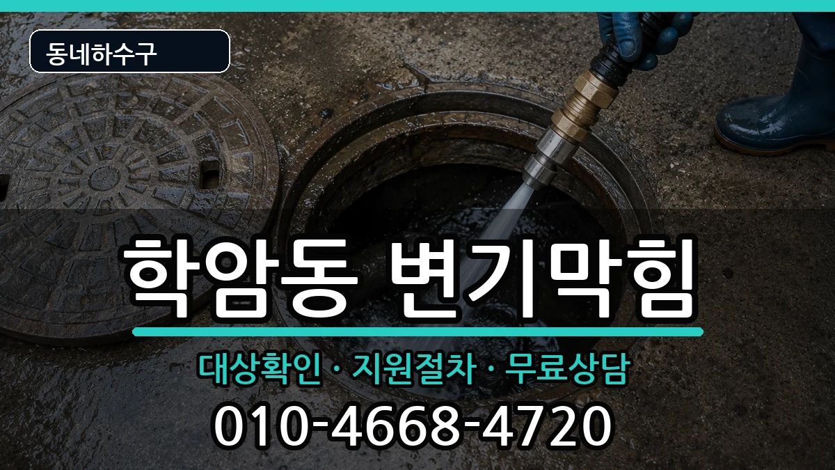 경기하남시학암동 변기막힘 증상 처리 안내 이미지 1
