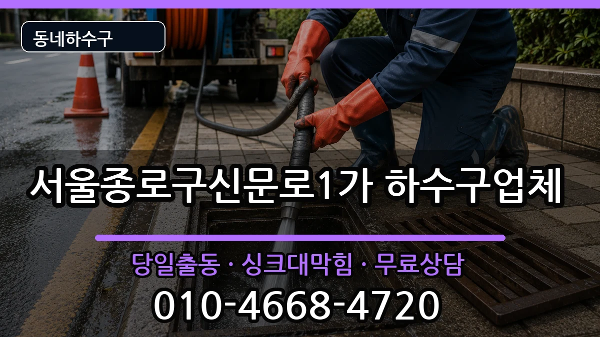 서울종로구신문로1가 하수구막힘 증상 처리 안내 이미지 2