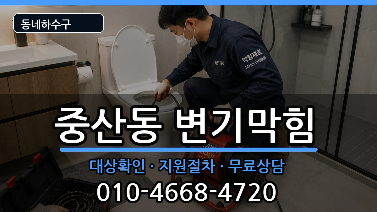 경기고양시일산동구중산동 변기막힘 경기고양시일산동구중산동 변기막힘 증상 처리 안내 이미지 1