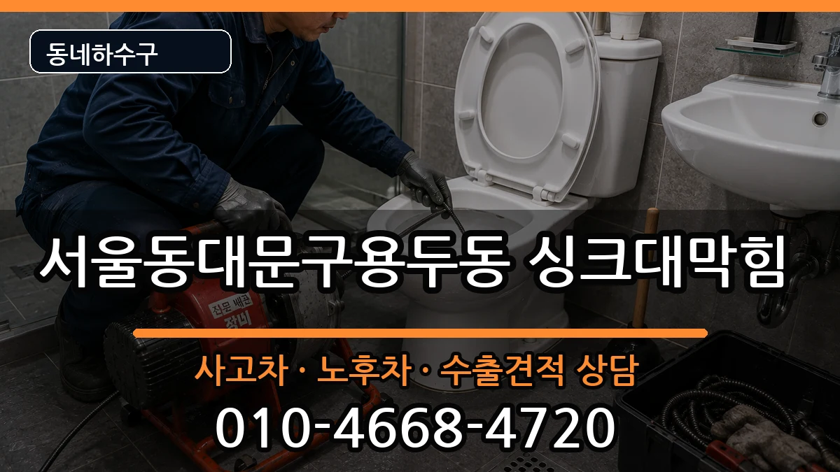 서울동대문구용두동  싱크대막힘 사례형