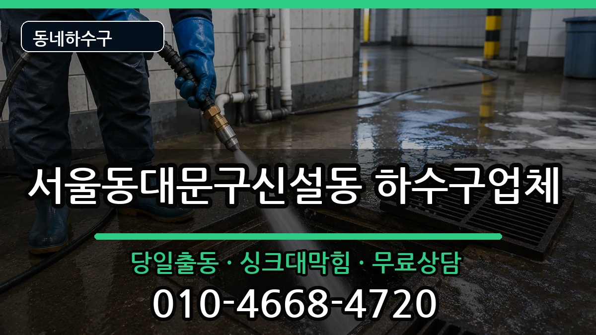 서울동대문구신설동 하수구막힘 증상 처리 안내 이미지 2
