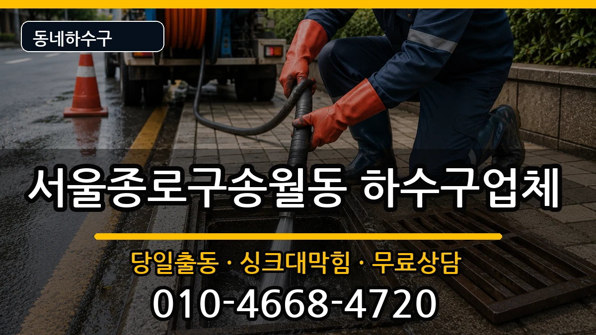 서울종로구송월동  하수구막힘 질문형