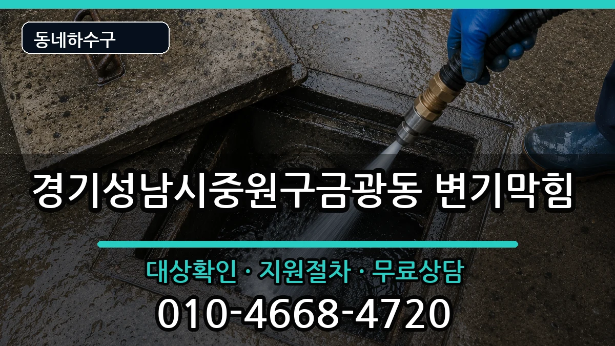경기성남시중원구금광동 변기막힘 증상 처리 안내 이미지 1