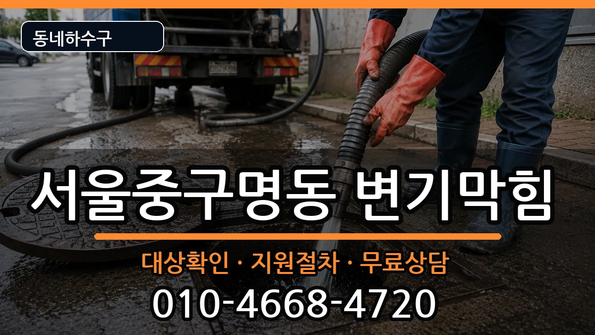 서울중구명동  변기막힘 정보형
