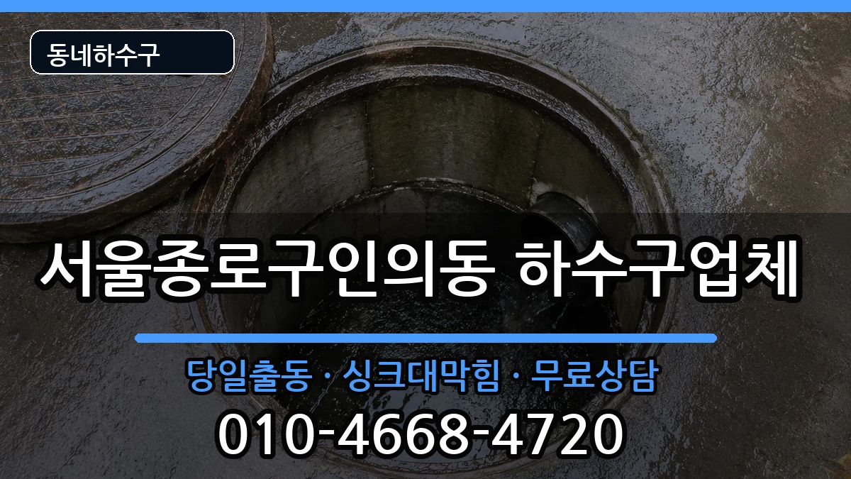 서울종로구인의동 하수구막힘 서울종로구인의동 하수구막힘 증상 처리 안내 이미지 2