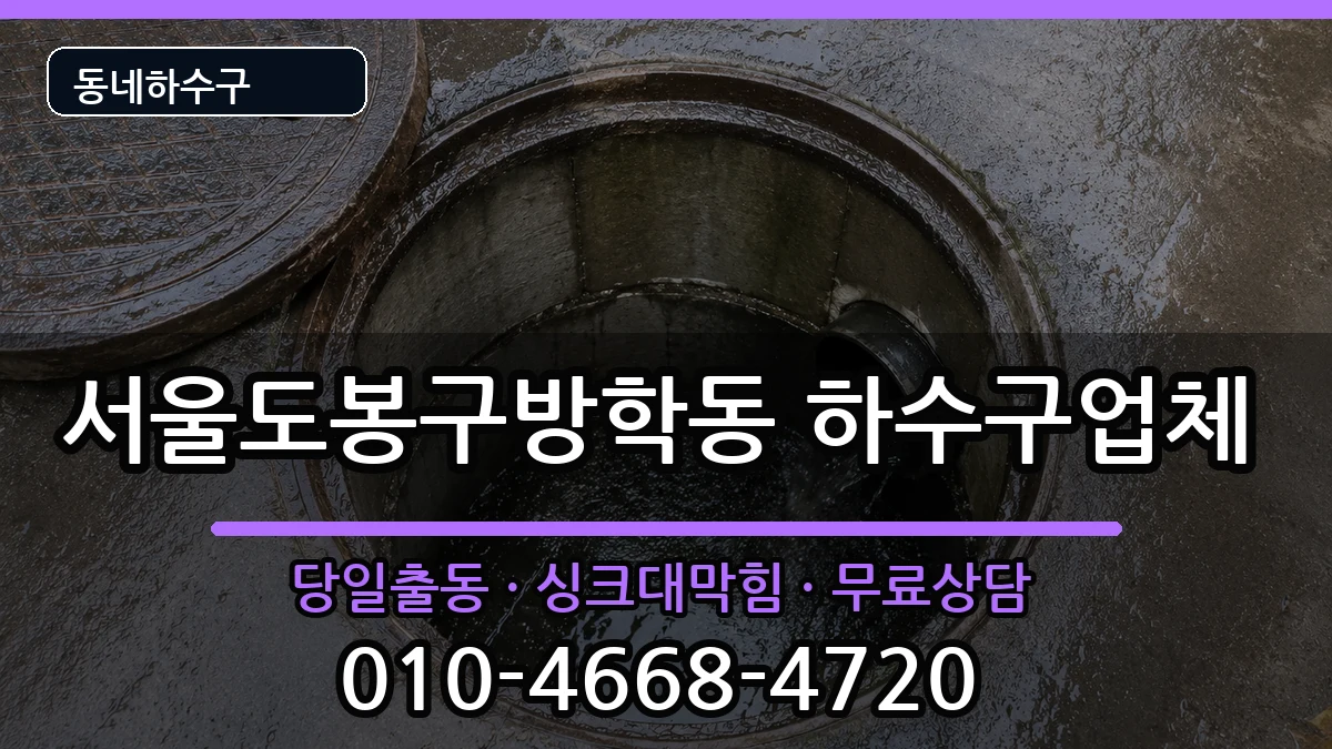 서울도봉구방학동 하수구막힘 서울도봉구방학동 하수구막힘 증상 처리 안내 이미지 2