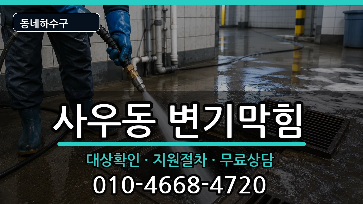 경기김포시사우동 변기막힘 증상 처리 안내 이미지 1