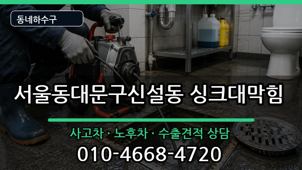 서울동대문구신설동  싱크대막힘 정보형