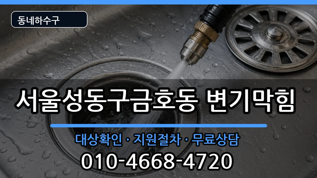 서울성동구금호동  변기막힘 비용형