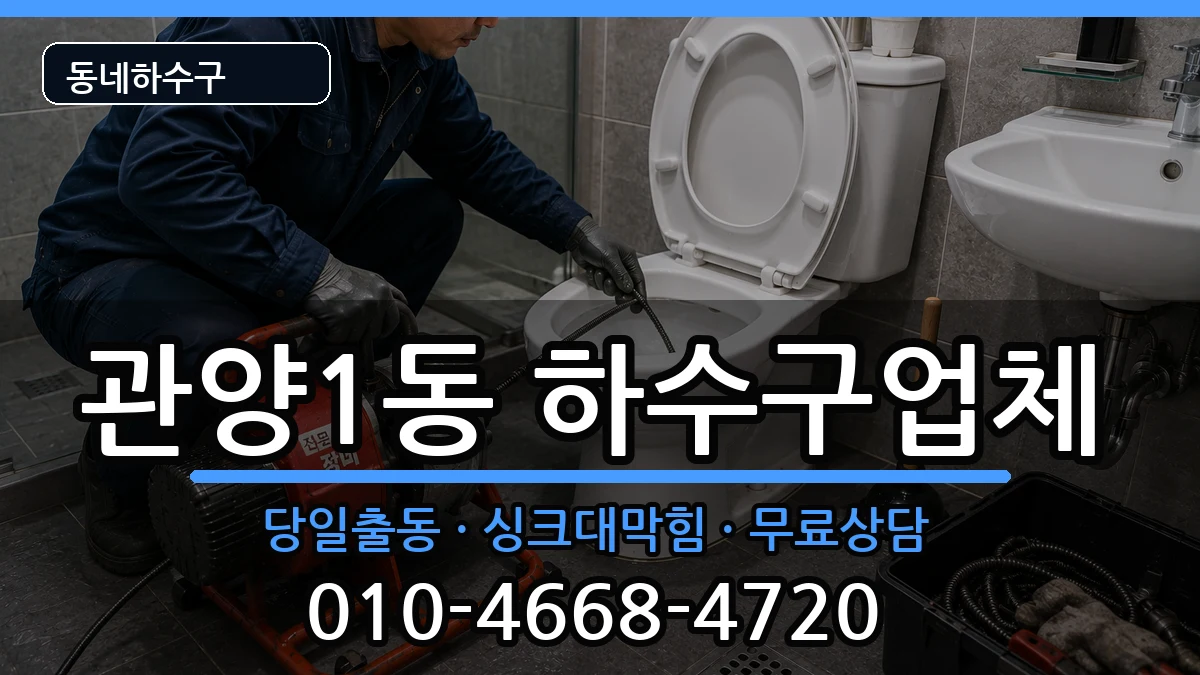 경기안양시동안구관양1동 하수구막힘 증상 처리 안내 이미지 1