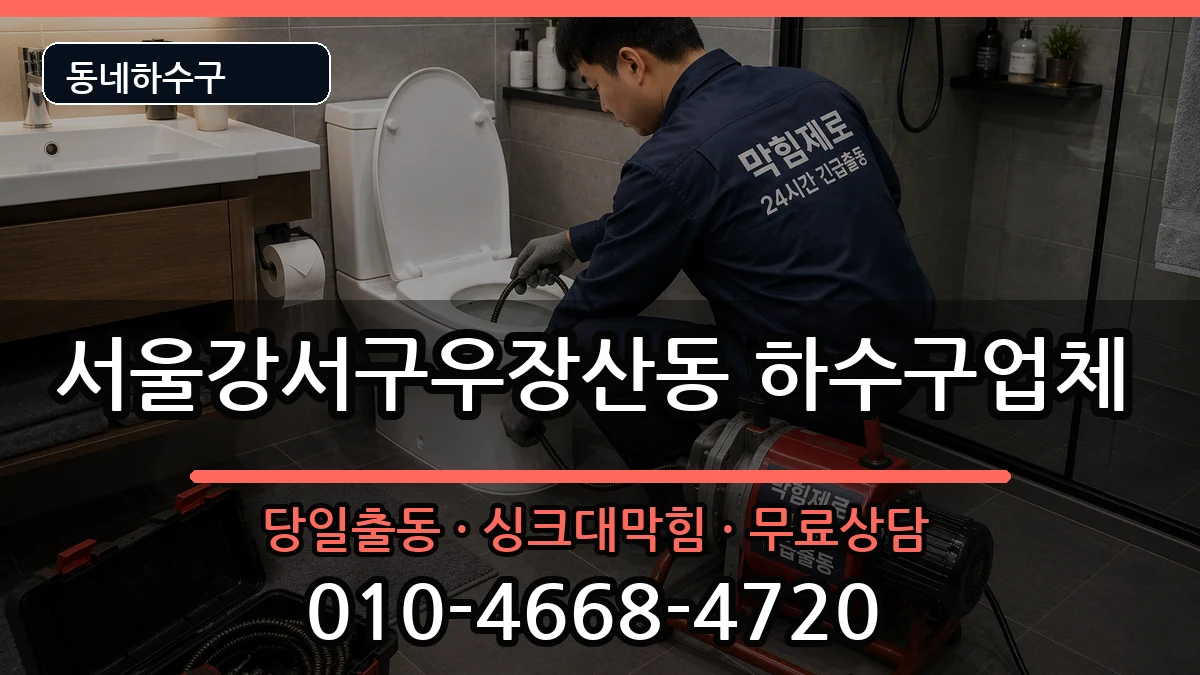 서울강서구우장산동 하수구막힘 증상 처리 안내 이미지 2