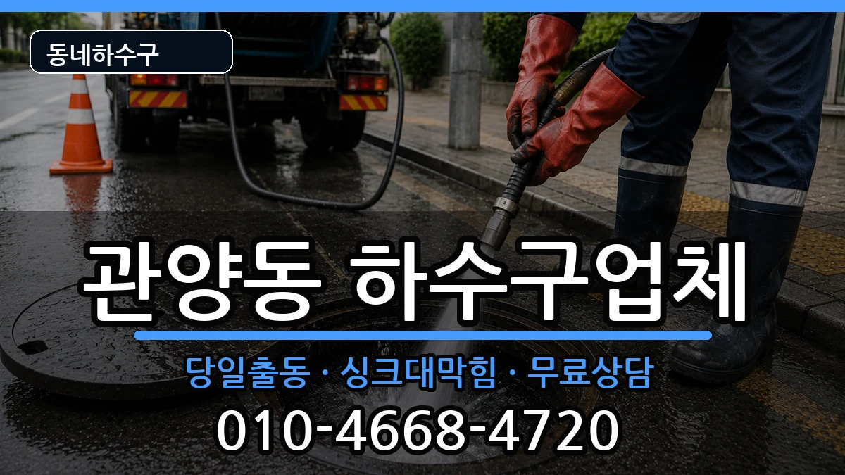 경기안양시동안구관양동  하수구막힘 질문형