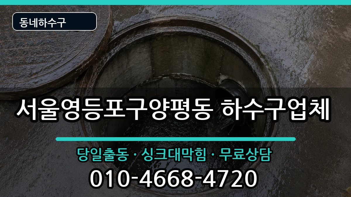 서울영등포구양평동 하수구막힘 서울영등포구양평동 하수구막힘 증상 처리 안내 이미지 3