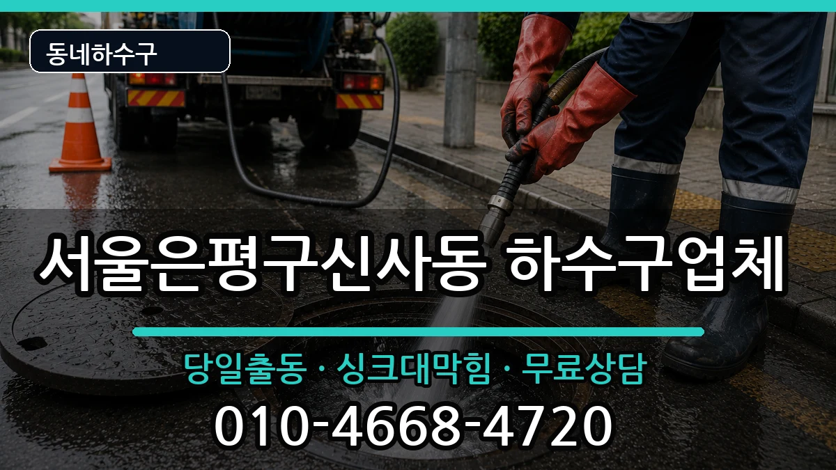 서울은평구신사동 하수구막힘 증상 처리 안내 이미지 2