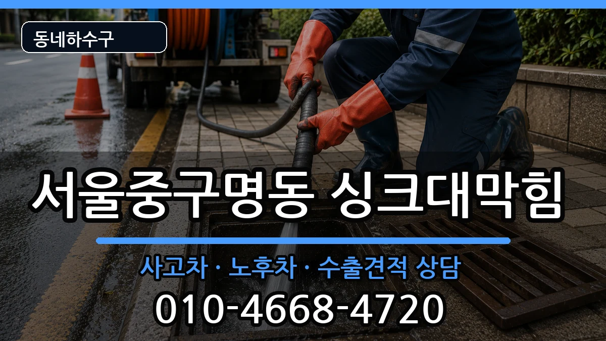 서울중구명동  싱크대막힘 질문형