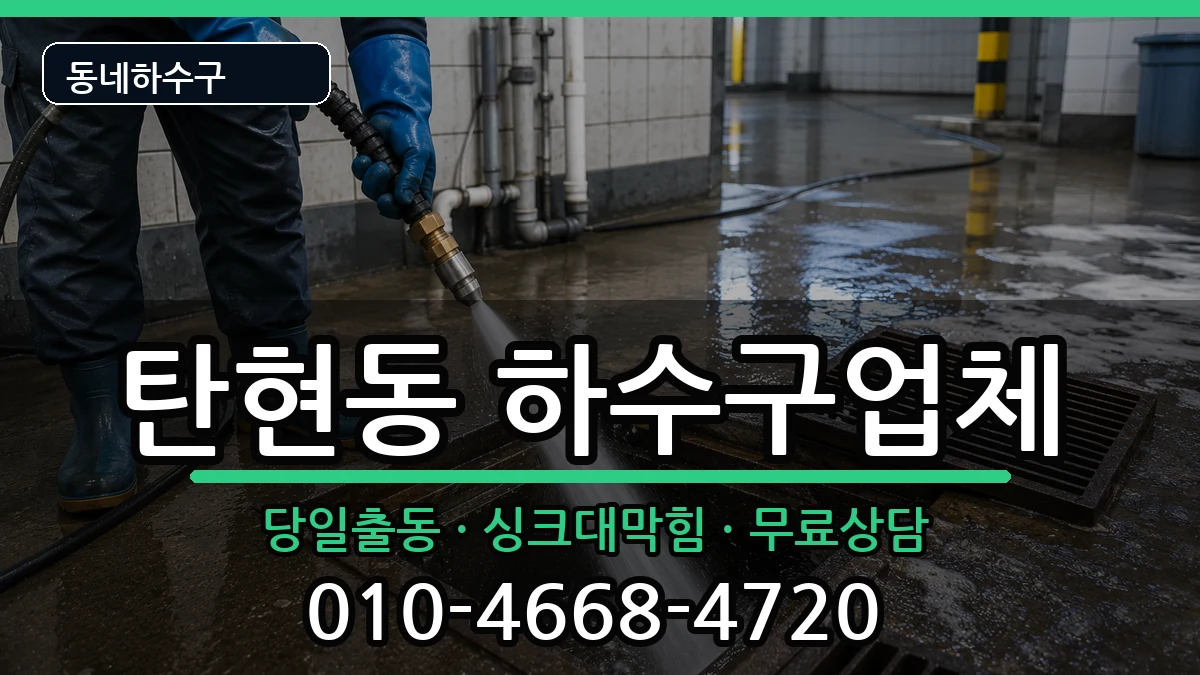 경기고양시일산서구탄현동  하수구막힘 지역형