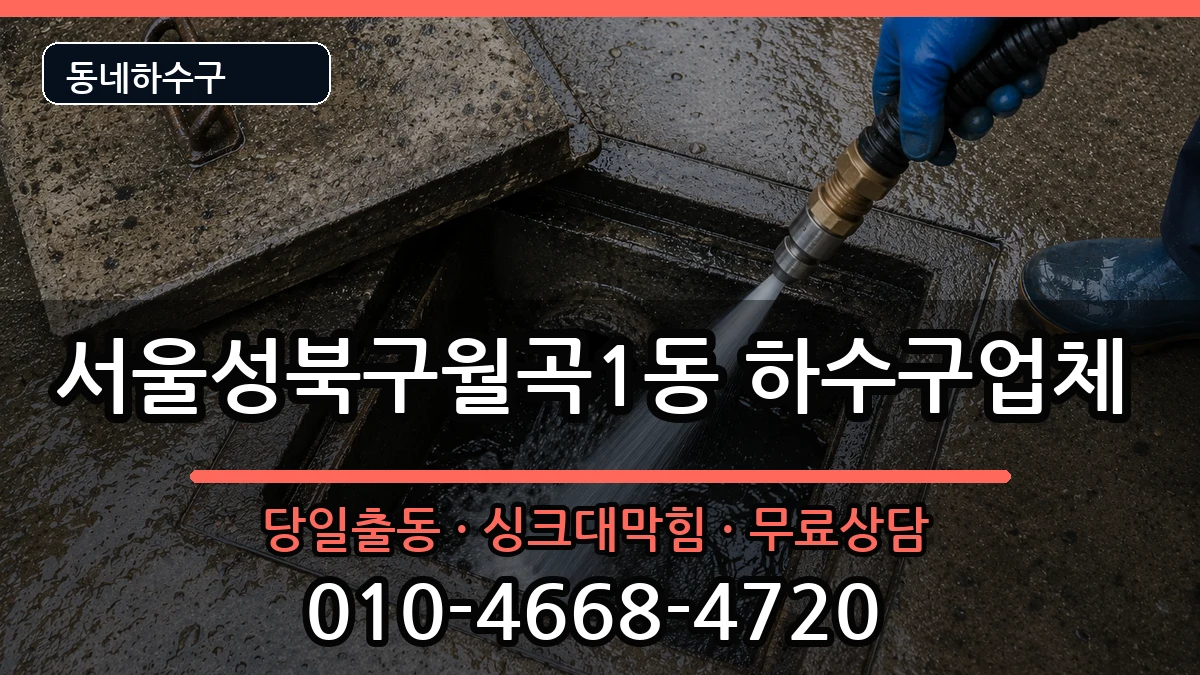 서울성북구월곡1동  하수구막힘 주의사항형