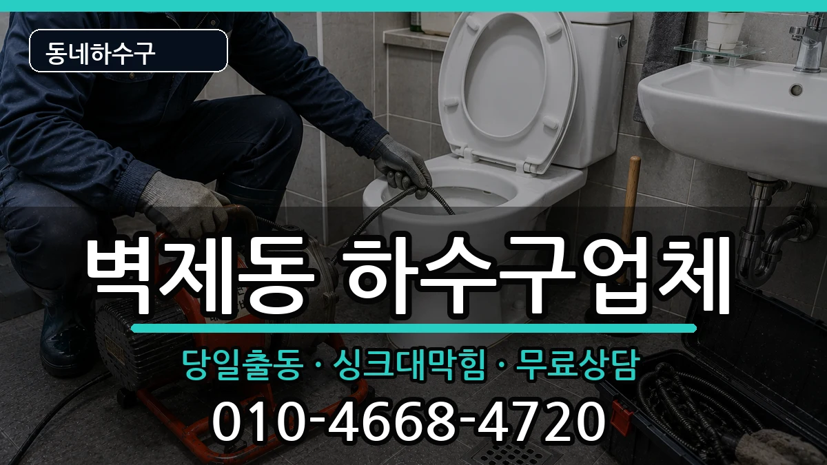 경기고양시덕양구벽제동 하수구막힘 증상 처리 안내 이미지 1
