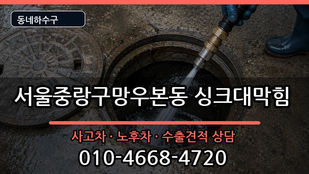 서울중랑구망우본동 싱크대막힘 서울중랑구망우본동 싱크대막힘 증상 처리 안내 이미지 1