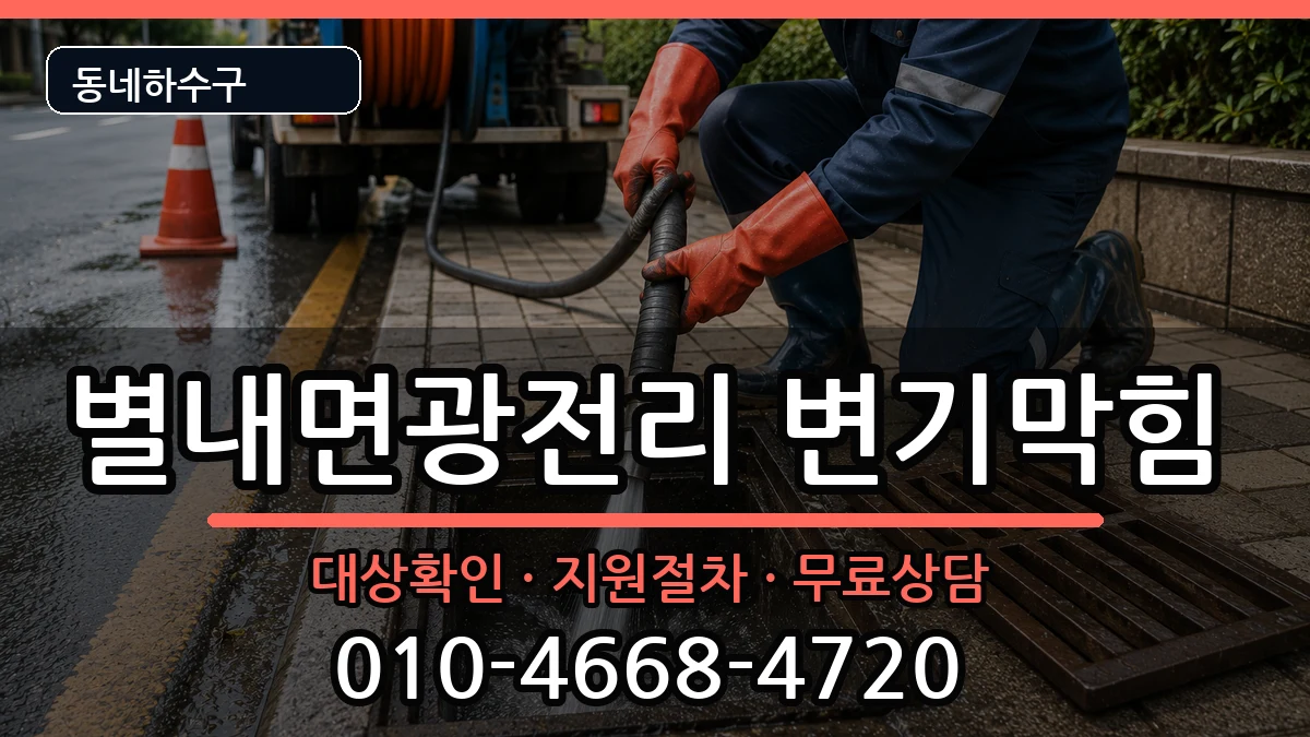 경기남양주시별내면광전리  변기막힘 질문형