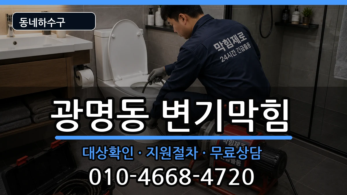 경기광명시광명동 변기막힘 증상 처리 안내 이미지 3