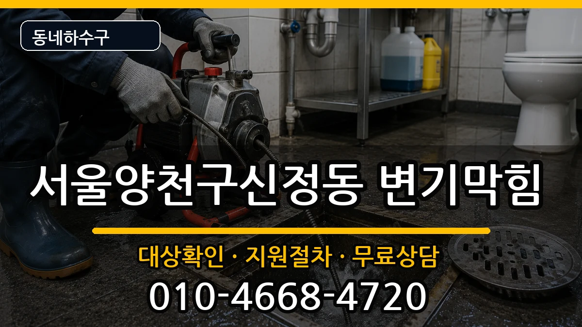 서울양천구신정동 변기막힘 증상 처리 안내 이미지 1