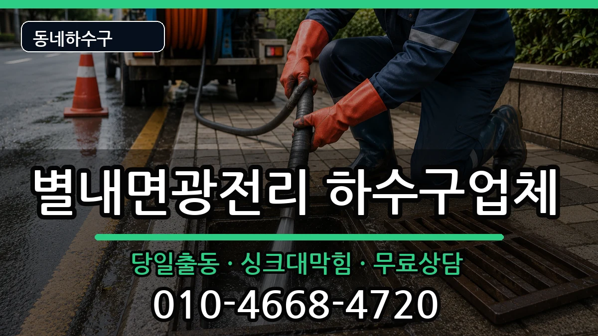 경기남양주시별내면광전리  하수구막힘 질문형