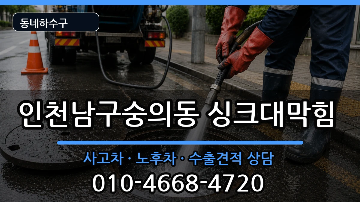 인천남구숭의동 싱크대막힘 인천남구숭의동 싱크대막힘 증상 처리 안내 이미지 1