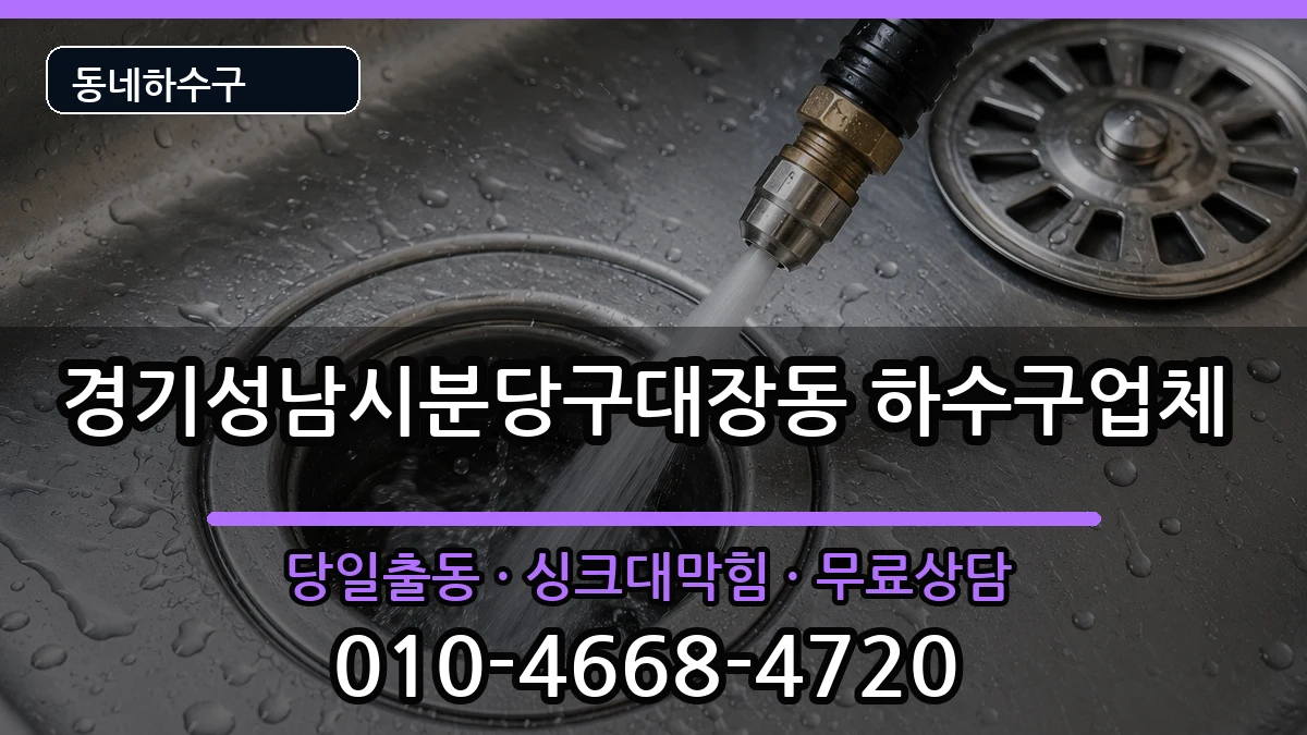경기성남시분당구대장동 하수구막힘 경기성남시분당구대장동 하수구막힘 증상 처리 안내 이미지 3