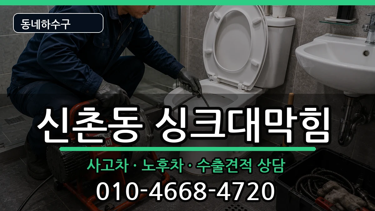경기안양시동안구신촌동 싱크대막힘 경기안양시동안구신촌동 싱크대막힘 증상 처리 안내 이미지 1
