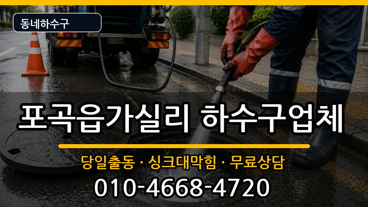 경기용인시처인구포곡읍가실리  하수구막힘 질문형