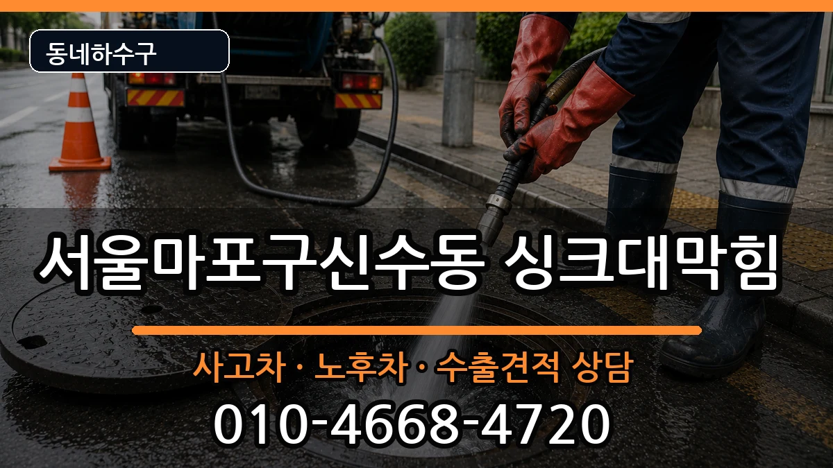 서울마포구신수동 싱크대막힘 서울마포구신수동 싱크대막힘 증상 처리 안내 이미지 1