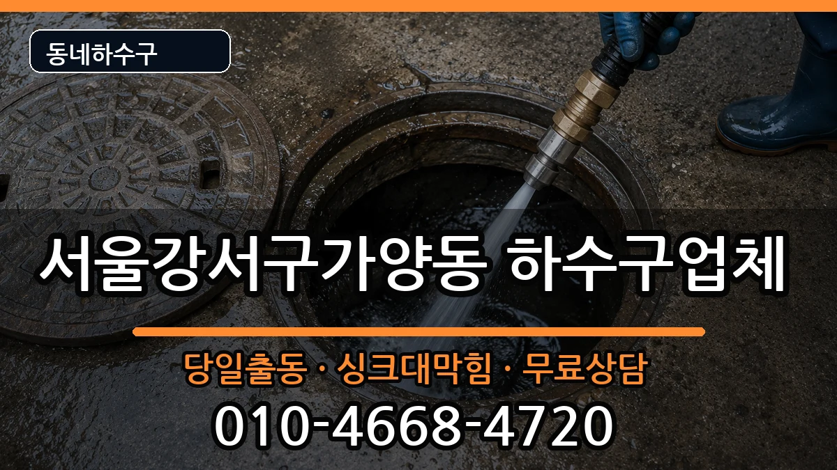 서울강서구가양동  하수구막힘 주의사항형