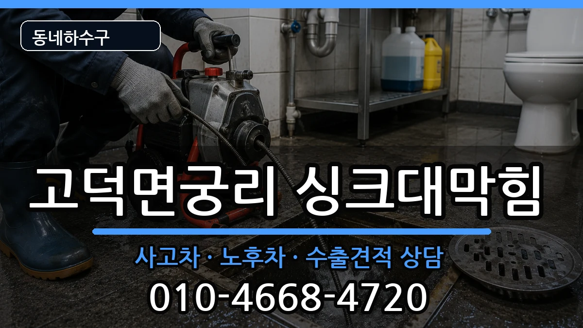 경기평택시고덕면궁리  싱크대막힘 정보형